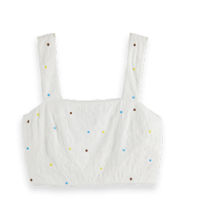 Beaded Crop Tank Top