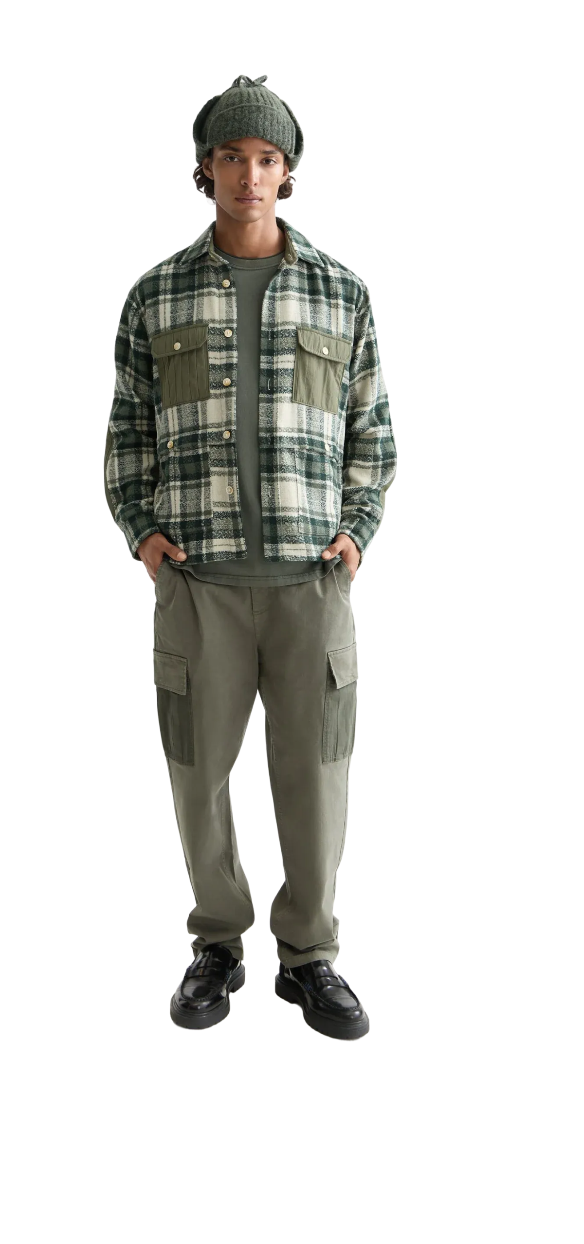 Patchwork relaxed-fit shirt