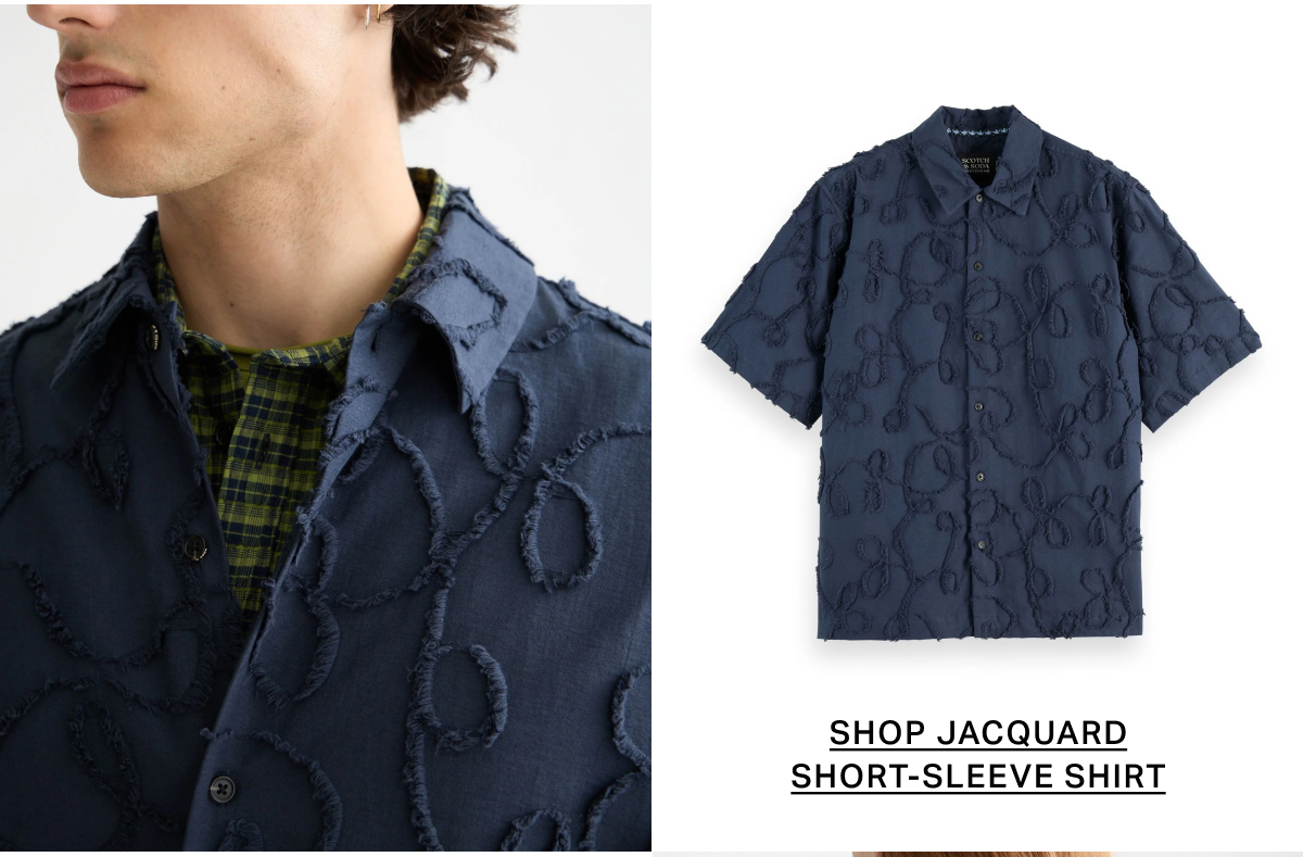 Jacquard short-sleeved shirt