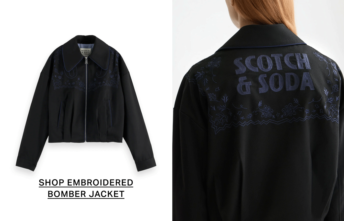 Embroidered bomber jacket