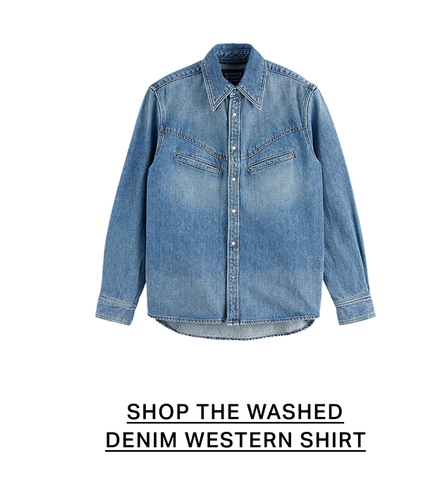 Washed Denim Shirt With Western Details