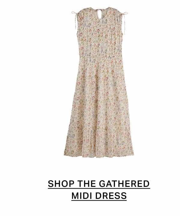 Gathered With Ties Midi Dress