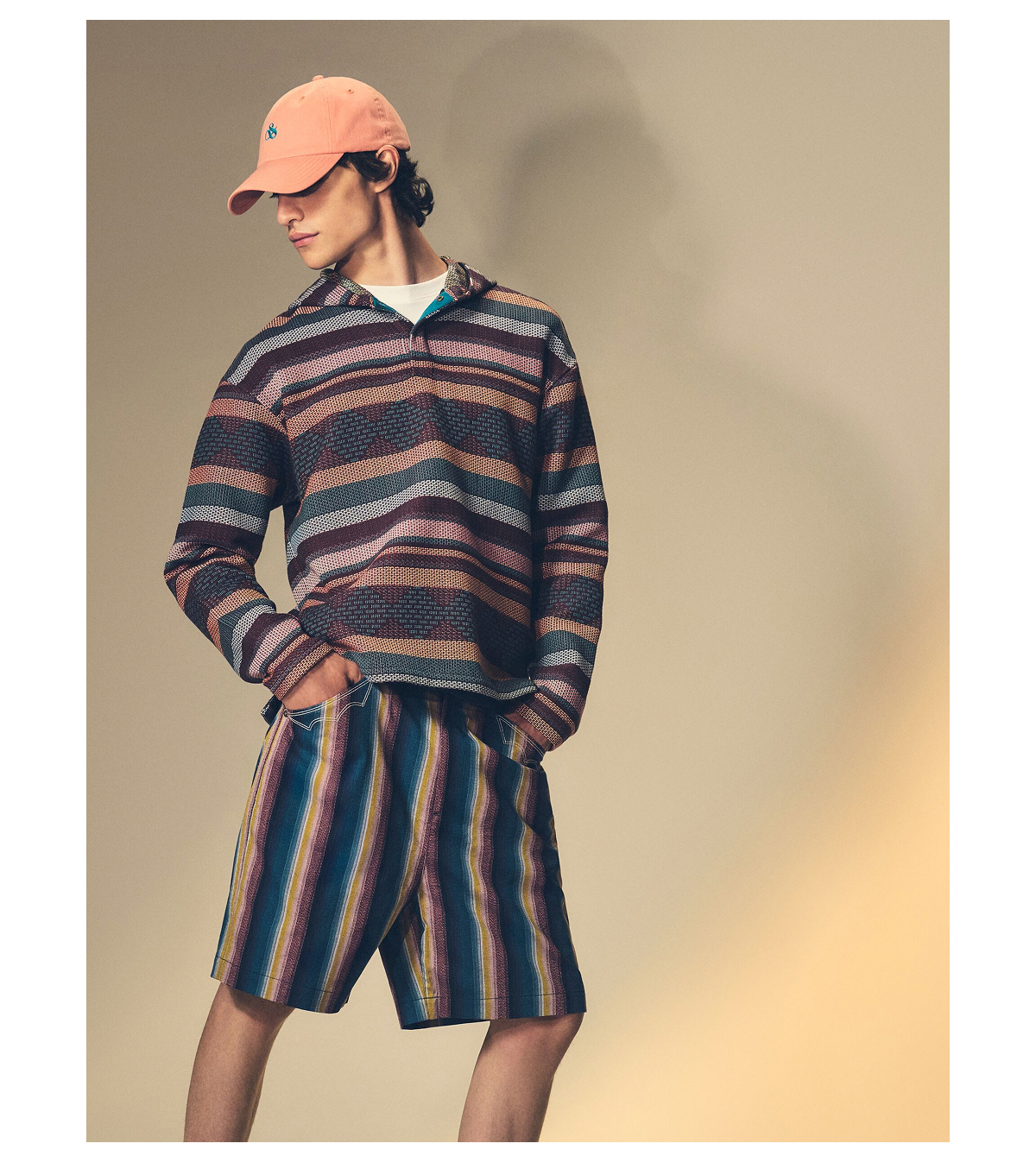 Jacquard Relaxed-Fit Hoodie