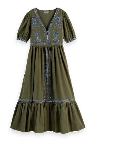 Embroidered Maxi Dress