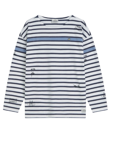 Scotch & Soda x Basquiat Breton Striped Long Sleeve T-Shirt