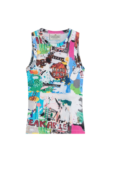 Scotch & Soda x Basquiat All Over Printed Rib Racer Tank