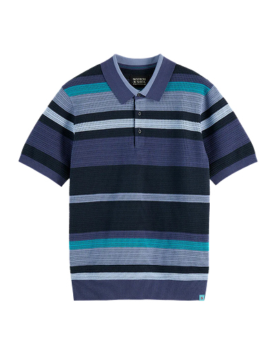Knitted Striped Regular-Fit Polo