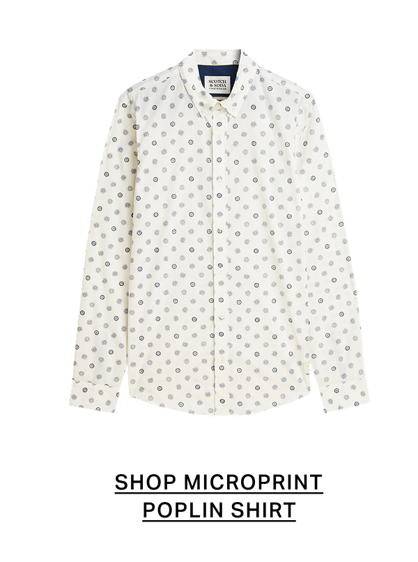 Microprint Poplin Slim-Fit Shirt