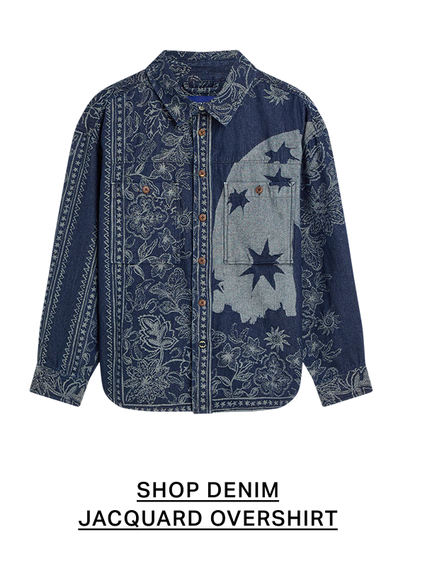 Denim Jacquard Overshirt