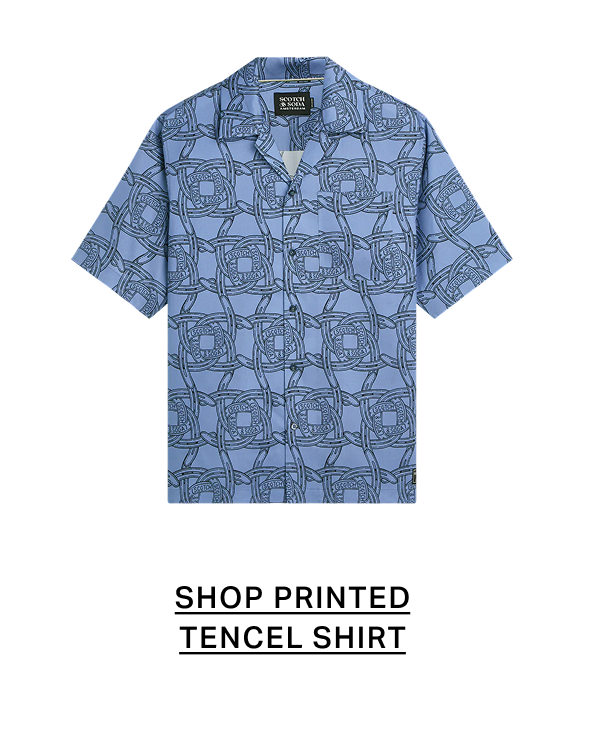 Printed Tencel Short Sleeve Shirt