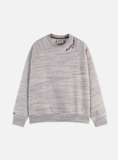 Space Yarn Embroidered Loose-Fit Sweatshirt