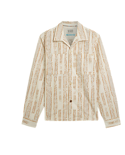 Jacquard Structure Boxy-Fit Shirt