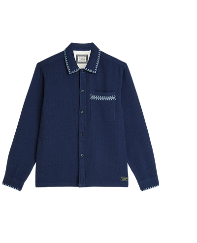 Waffle Structure Relaxed-Fit Shirt
