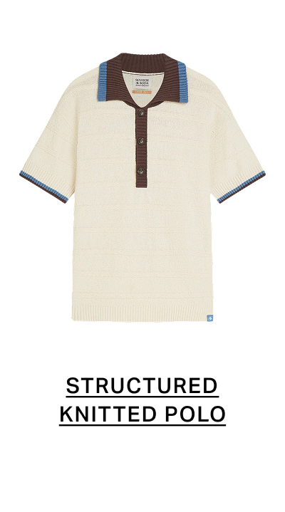 Structured Knitted Loose-Fit Polo