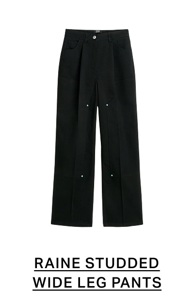 Raine Studded High Rise Wide Leg Pants