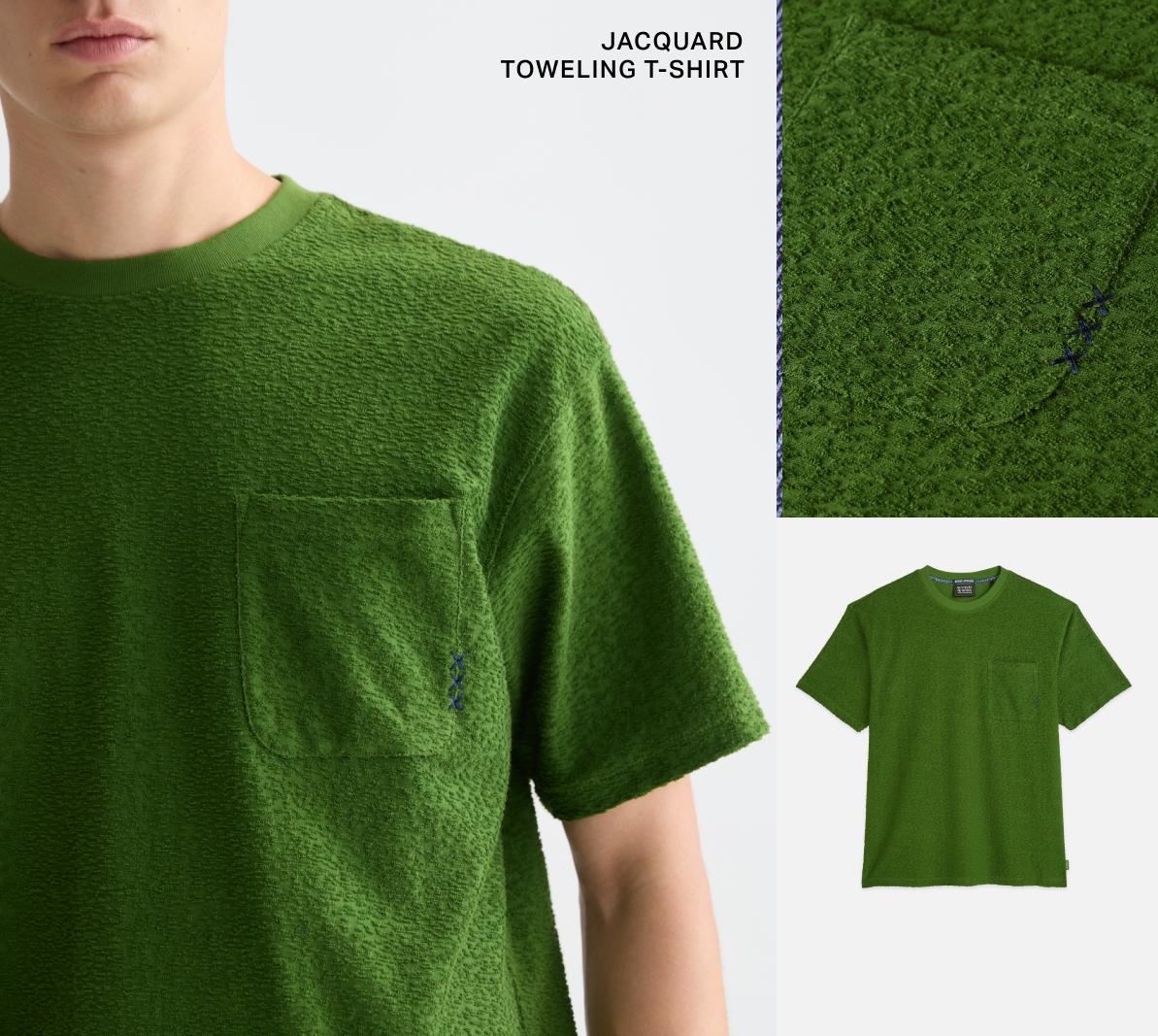 Jacquard Toweling Relaxed Fit T-Shirt
