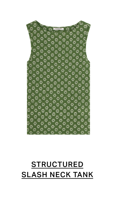Structured Slash Neck Tank