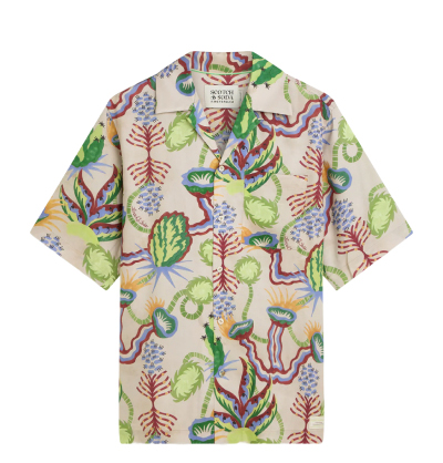 Printed Tencel Relaxed-Fit Shirt