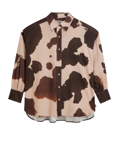 Linen Blend Printed Shirt