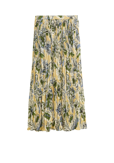 Printed Micro Pleat Skirt