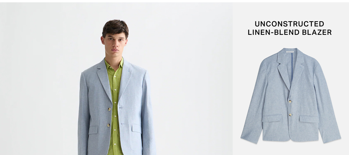 Unconstructed Linen-blend Relaxed-Fit Blazer