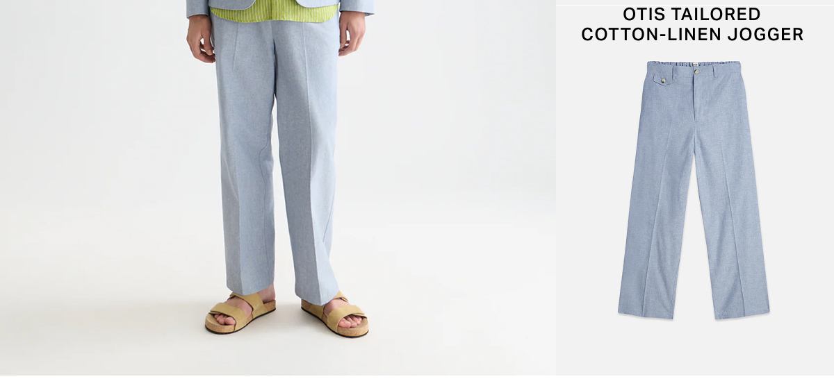 Otis Tailored Cotton-Linen Relaxed Straight-Fit Jogger