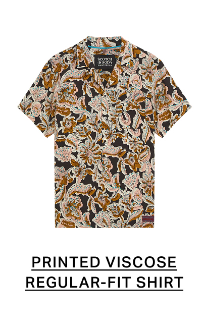 Printed Viscose Regular-Fit Shirt