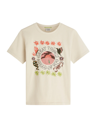 Embroidered Artwork Regular-Fit T-Shirt