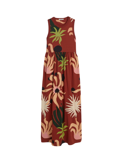 Printed Tank Midi Dress