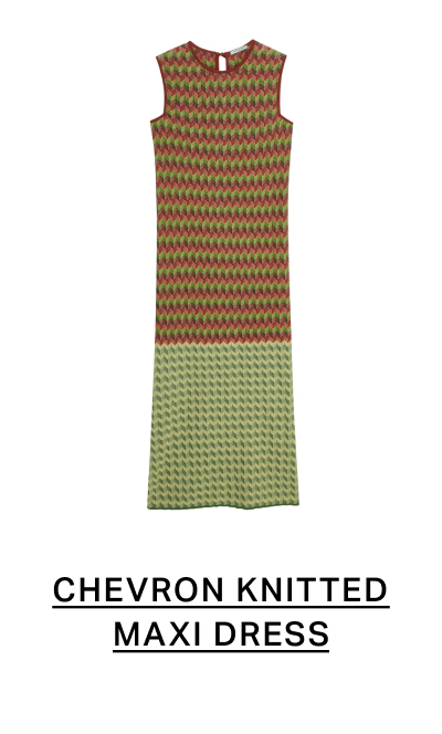 Chevron Knitted Maxi Dress