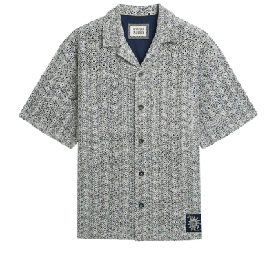 Embroidered Relaxed-Fit Short Sleeve Shirt