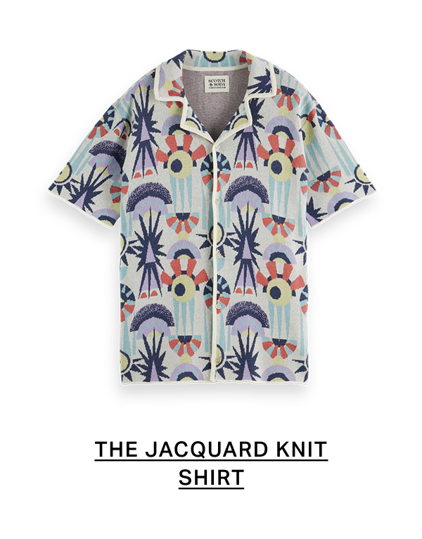 Jacquard Knit Short-Sleeved Shirt
