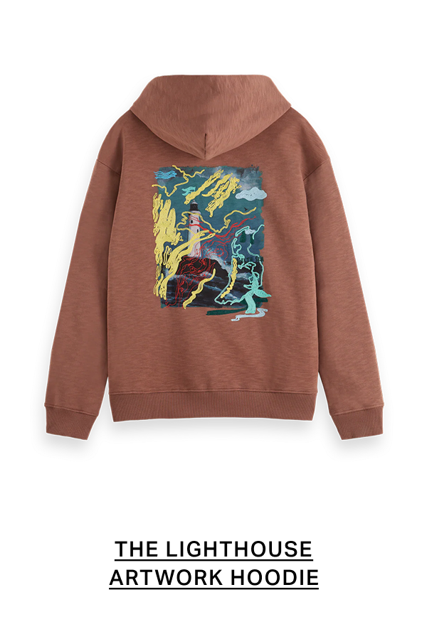 Front Back Lighthouse Artwork Hoodie