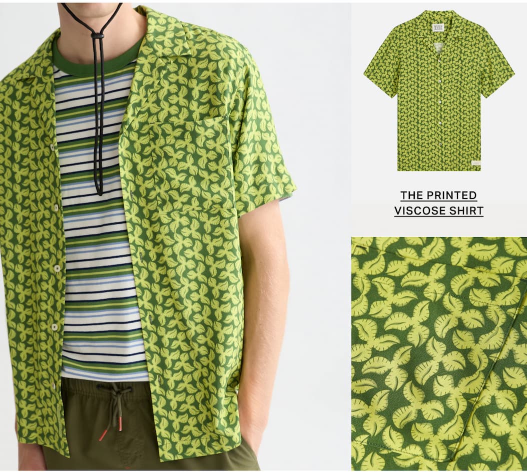 Printed Viscose Regular-Fit Shirt