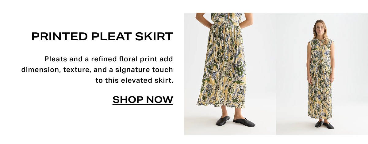 Printed Pleat Skirt