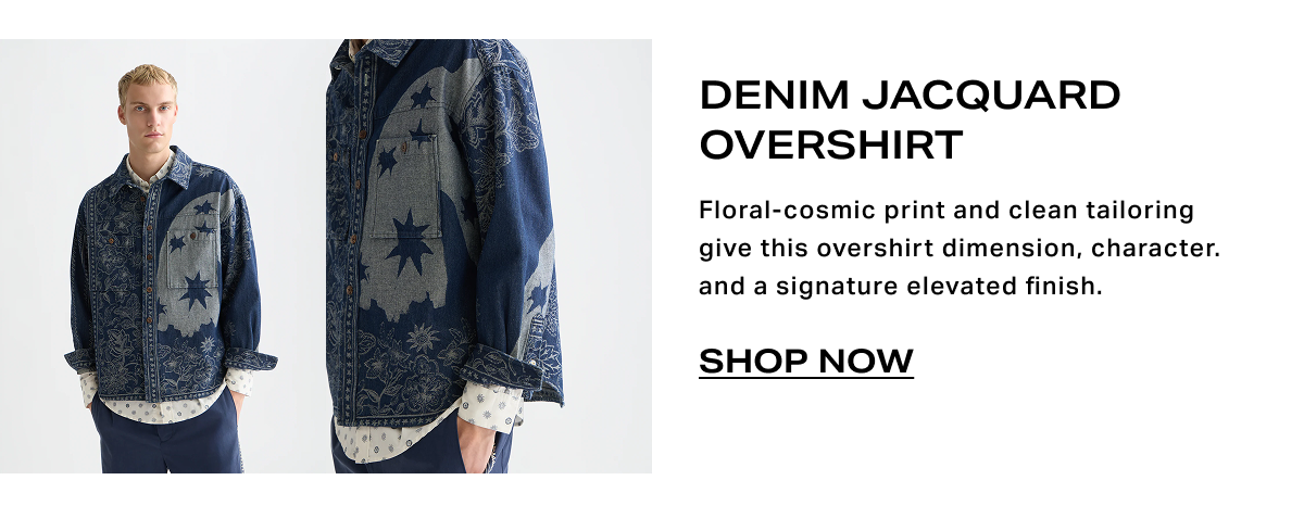 Denim Jacquard Overshirt