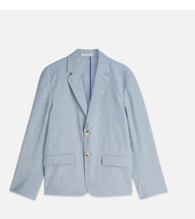 Unconstructed Linen-blend Relaxed-Fit Blazer