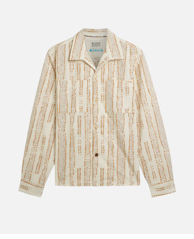 Jacquard Structure Boxy-Fit Shirt