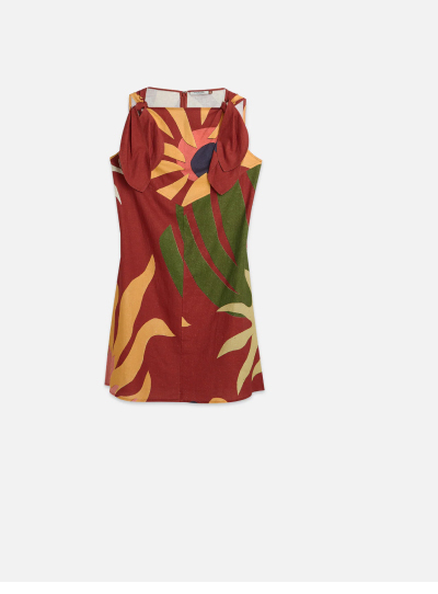 Printed Mini Tie Dress
