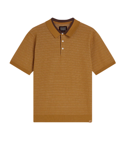 Structured Knitted Regular-Fit Polo