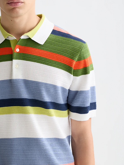 Printed Stitched Relaxed-Fit Short-Sleeve Shirt