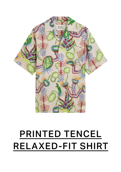 Printed Tencel Relaxed-Fit Shirt