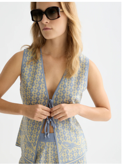 Jacquard Knitted Vest