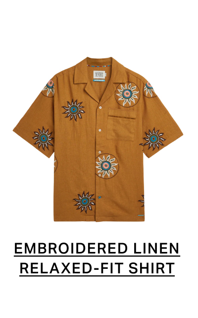 Embroidered Linen Relaxed-Fit Shirt