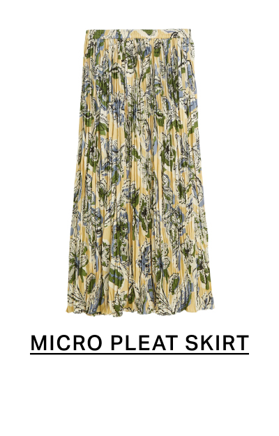 Printed Micro Pleat Skirt