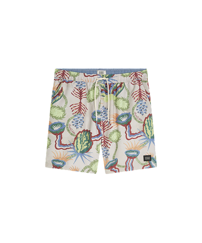 Printed Mid-Length Swim Shorts
