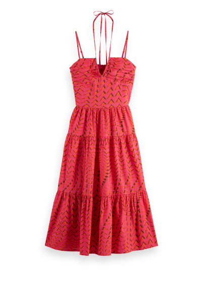 Cotton Seersucker Midi Dress