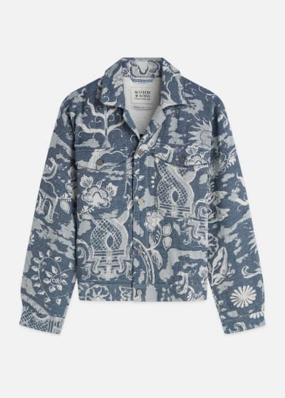 Scotch & Soda x Royal Delft Jacquard Trucker Jacket