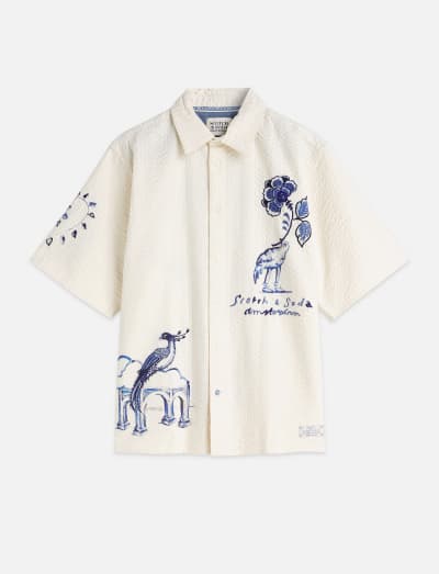 Scotch & Soda x Royal Delft Relaxed Short-Sleeved Shirt