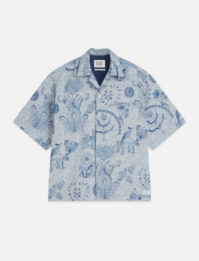 Scotch & Soda x Royal Delft Loose Short-Sleeved Jacquard Shirt